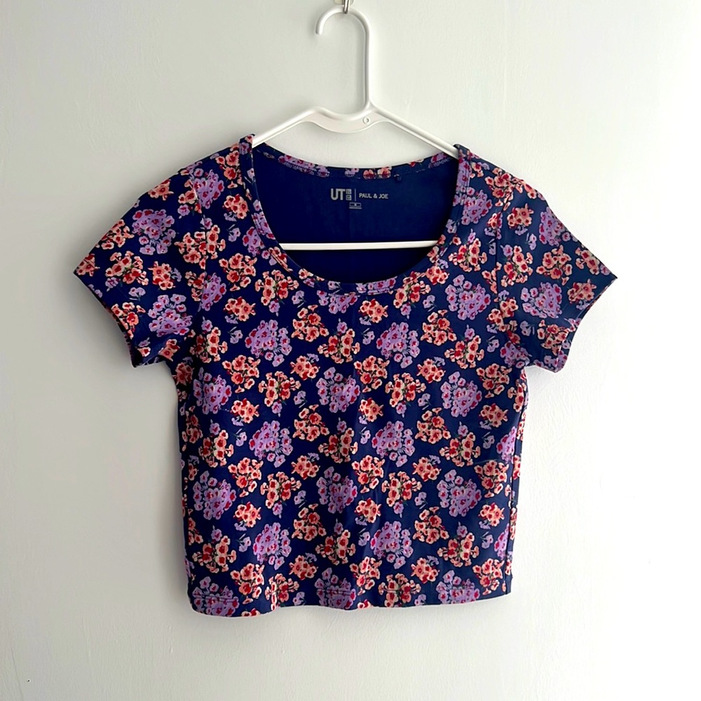 Purple Floral Crop Top